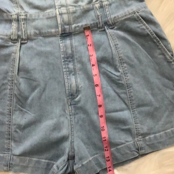 PAIGE Puff Sleeve Chambray Romper - Picture 12 of 16